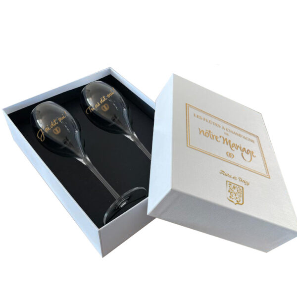 Coffret 2 flûtes à champagne - personnalisable