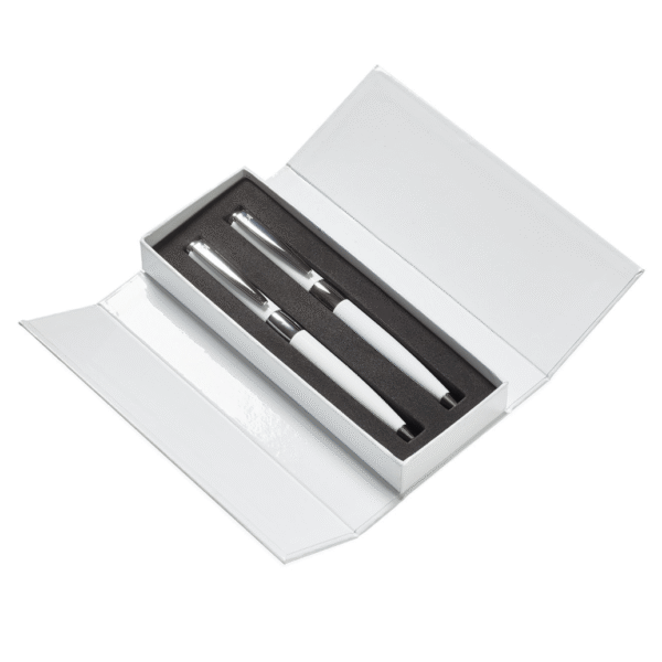 Parure blanche 2 stylos personnalisable pour vos mariages civils