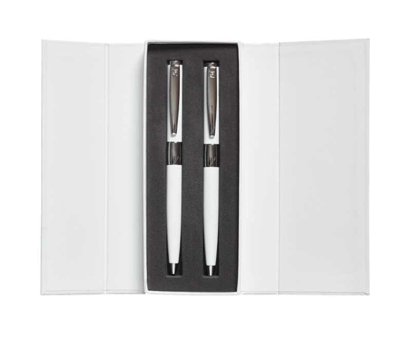 Parure blanche 2 stylos