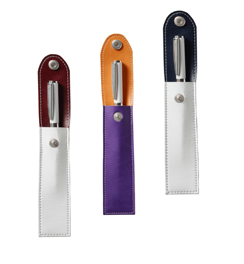 Parure 1 stylo avec son étui simili-cuir