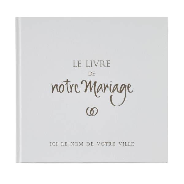 Le Livre de Notre Mariage avec sa couverture personnalisable