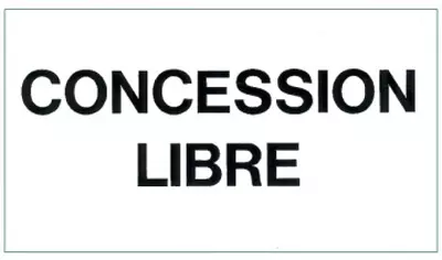 plaque de concession libre