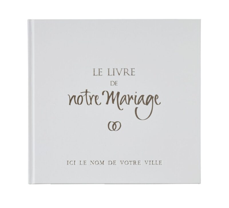 Le Livre de Notre Mariage couverture blanche pelliculée
