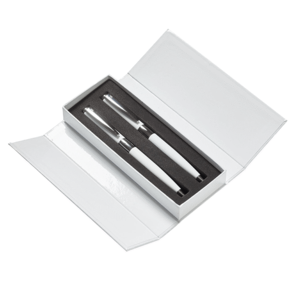 Parure blanche 2 stylos