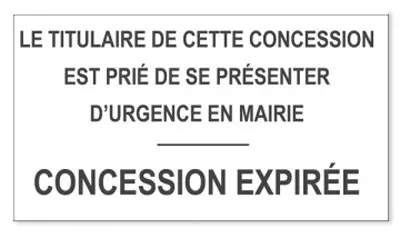plaque de concession-expire
