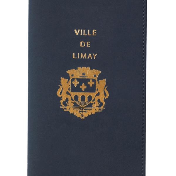 Étui livret de famille - nubuck - bleu nuit