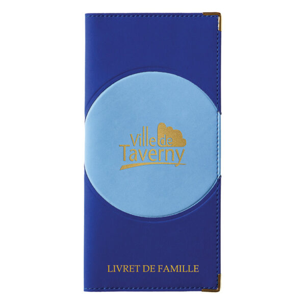 Etui de livret de famille nubuck duo océan - perso
