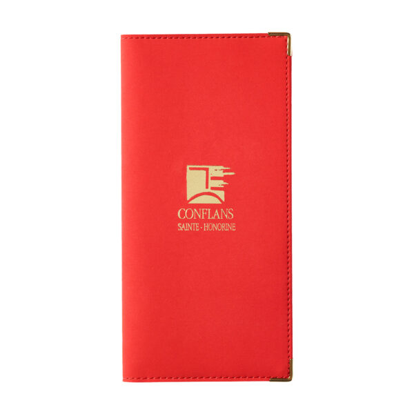 etui de livret de famille - nubuck pivoine personnalise
