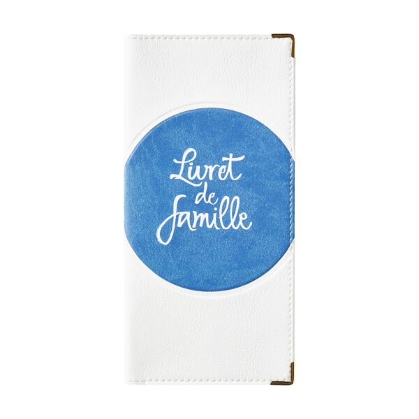 étui de livret de famille simili cuir duo graine blanc jean