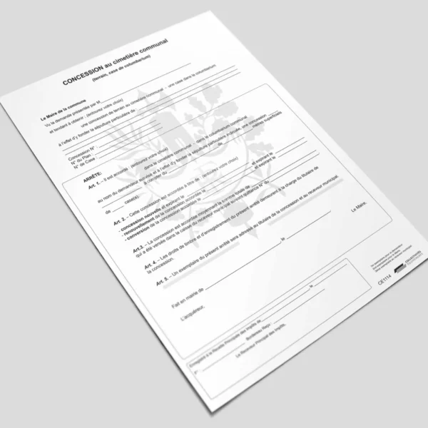 Arrêté de concession