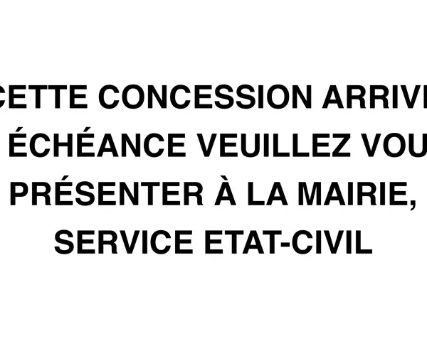 Adhésif pour plaque de cimetière - arrive à échéance
