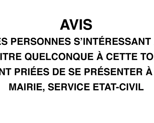 Adhésif pour plaque cimetière - avis de reprise