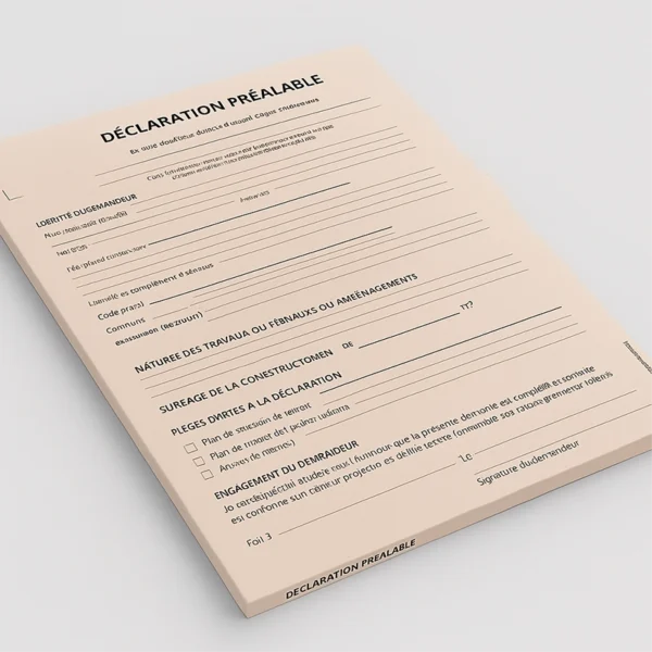 Chemise de classement Déclaration préalable