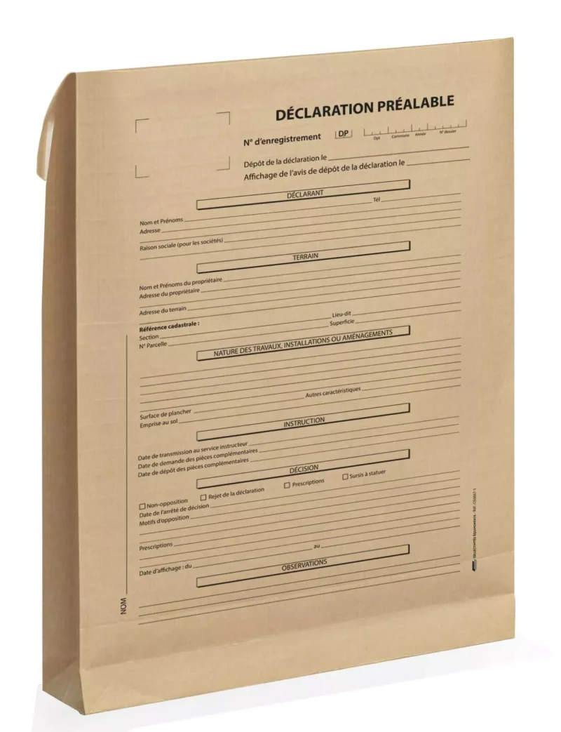 POCHETTE C4 de classement - Déclaration préalable