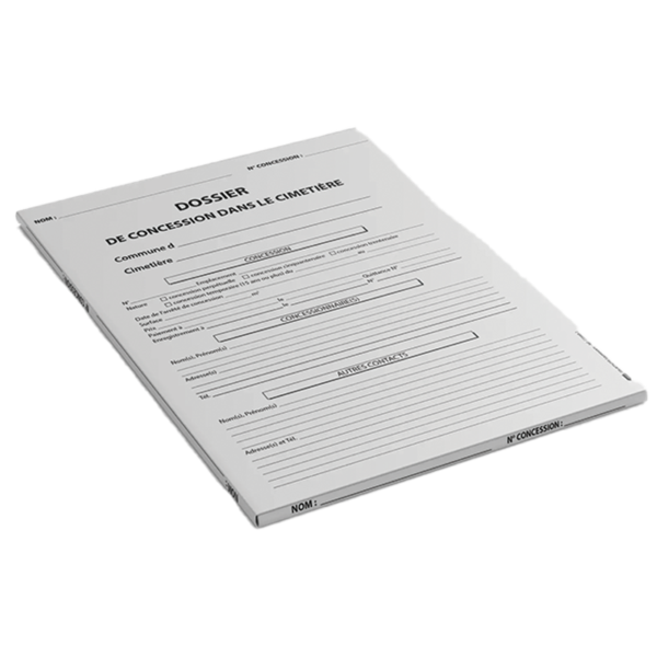 Dossier de concession cimetière