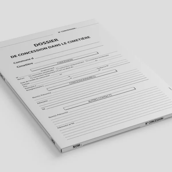 DOSSIER DE CONCESSION CIMETIERE