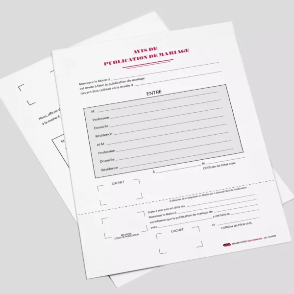 La publication des bans de mariage