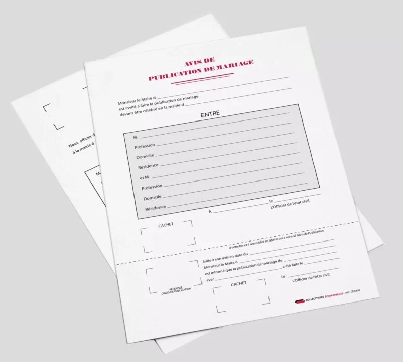 La publication des bans de mariage