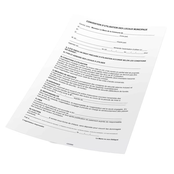 Convention d'utilisation des locaux municipaux