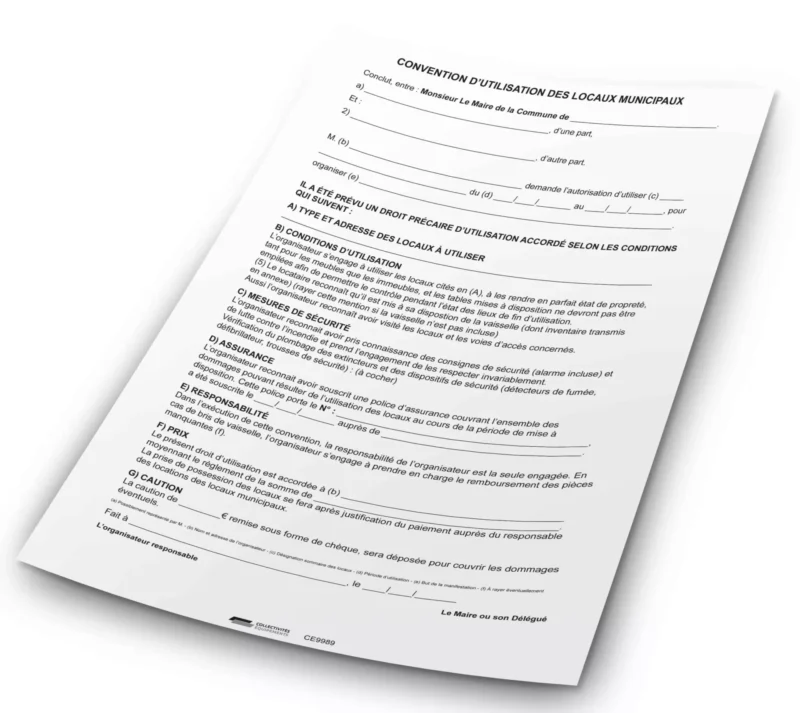 Convention d'utilisation des locaux municipaux