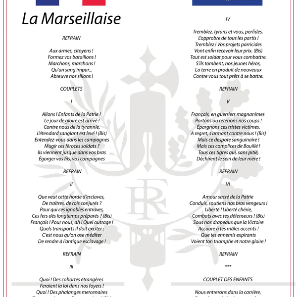 Affiche La Marseillaise pour école
