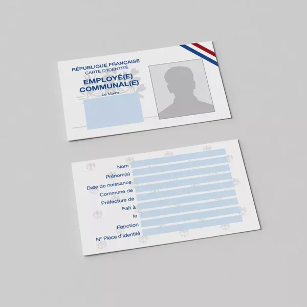Carte d'identité employé communal