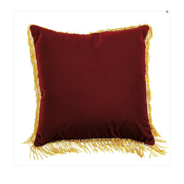 Coussin de cérémonie - rouge - frange or