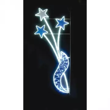 Déco de noël pour poteau - 3 étoiles