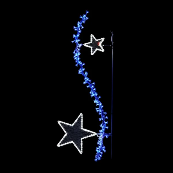 Déco de noel pour poteau - COURBE ETOILE