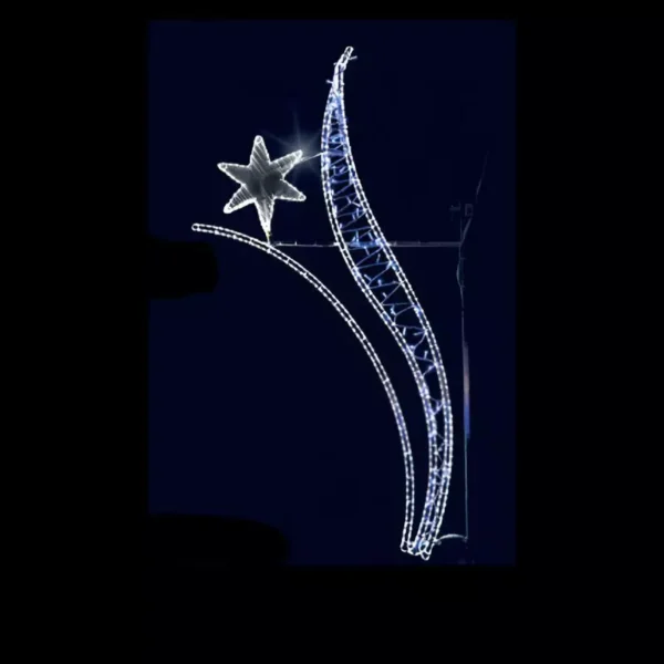 Décor de noel poteau - etoile 2