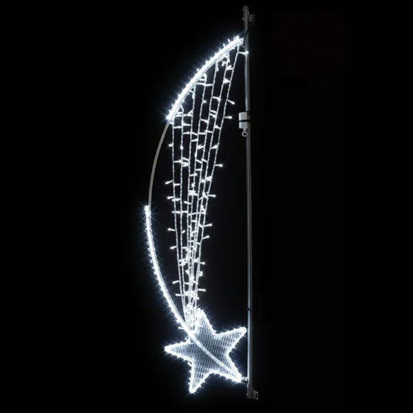 Illumination de Noël pour poteau – COMETE BLANCHE