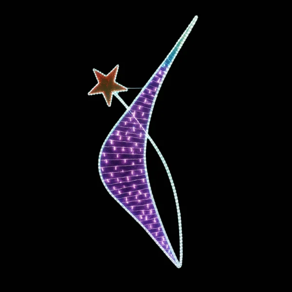 Illumination de Noël pour poteau – ETOILE ROSE