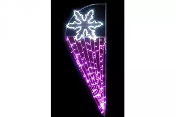 Illumination de noël pour poteau - Flocon