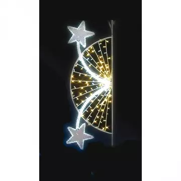 Illumination pour poteau - duo étoiles