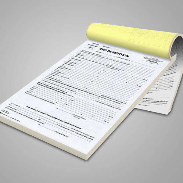 carnet d'avis de mention pour changer de nom
