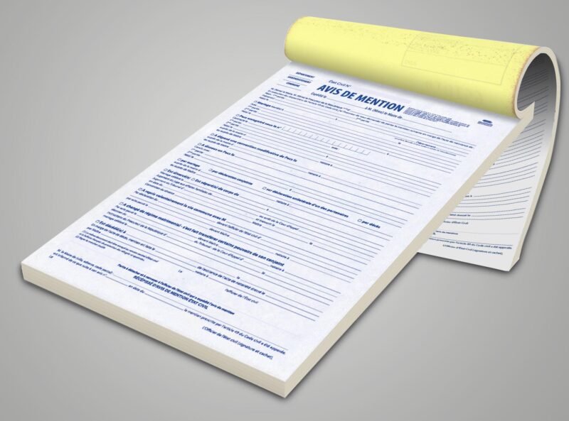 carnet d'avis mention