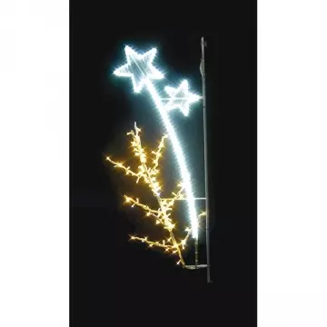 decor lumineux rameau dore