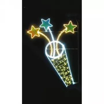decor lumineux vase d'etoiles