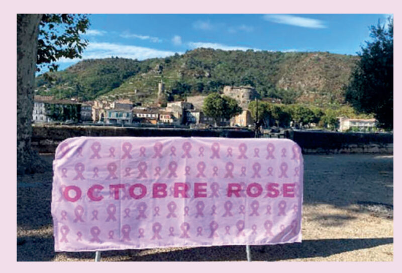 Housse pour barrière de sécurité - octobre rose