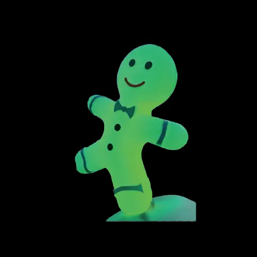 llumination de Noël 3D – BONHOMME PAIN EPICE VERT