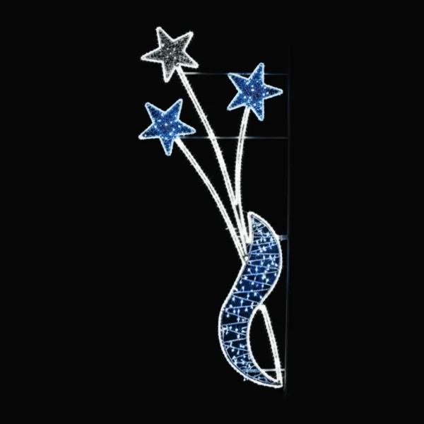 Illumination de Noël pour poteau - 3 ETOILES
