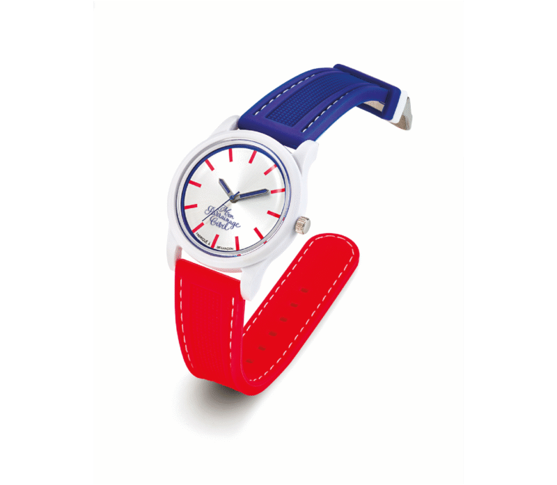 Montre bleu blanc rouge