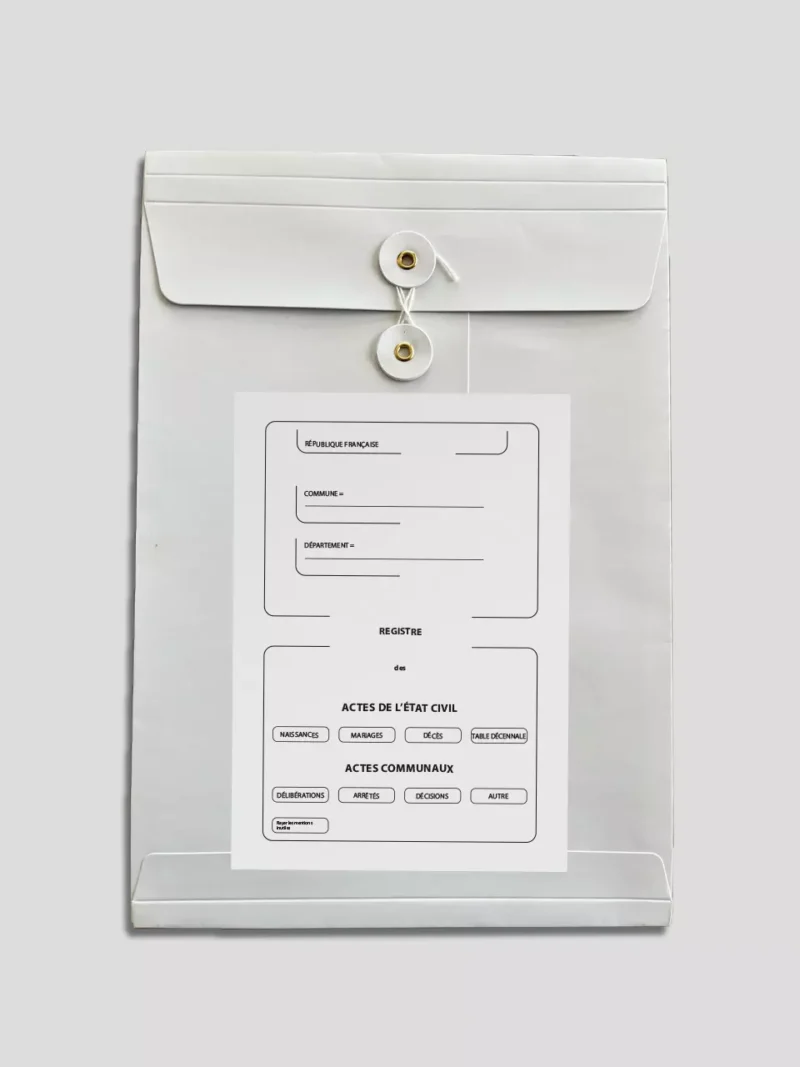 Pochette reliure blanche