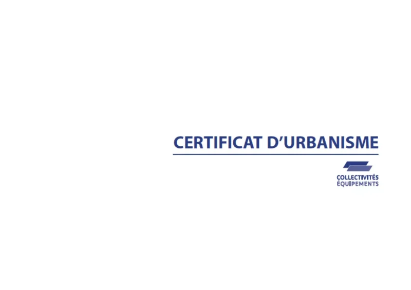 Recharge pour classeur urbanisme - CERTIFICAT URBANISME