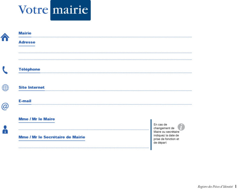 Registre des pièces d'identité 3