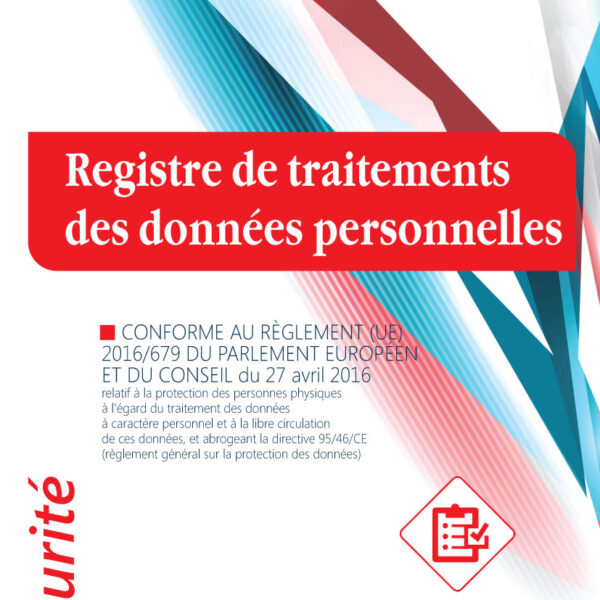 Registre des traitements des données à caractère personnel