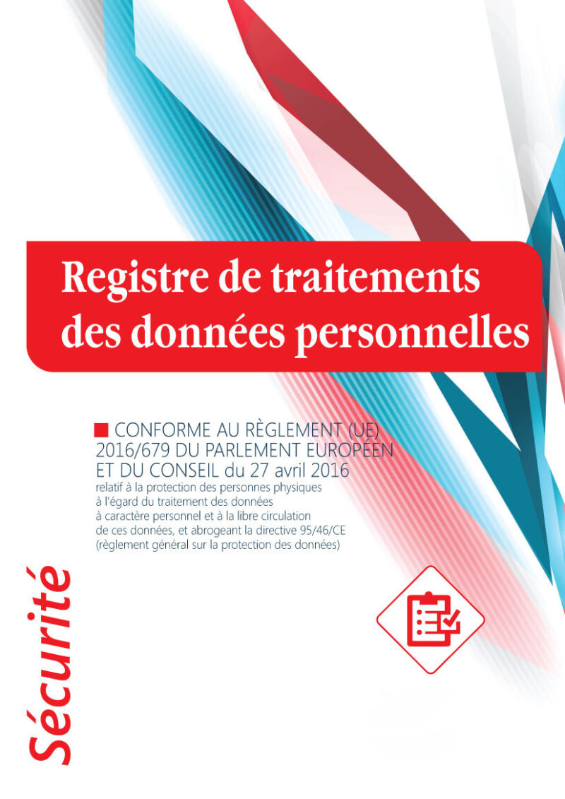 Registre des traitements des données à caractère personnel