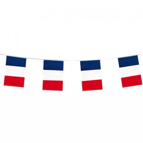 Guirlande drapeau tricolore textile