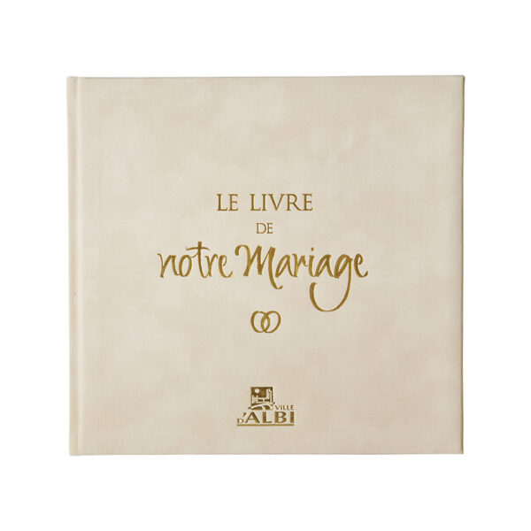 Le livre de notre mariage - velours ivoire