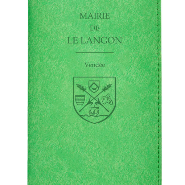 etuis de livret de famille - simili cuir lisse - vert